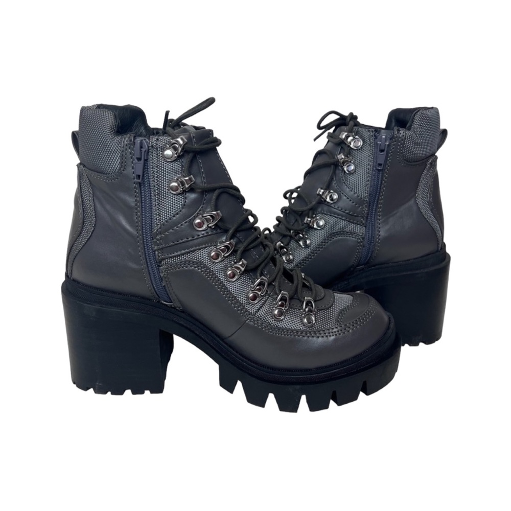Jeffrey Campbell The Road Rage Lace-Up Boots Size 9